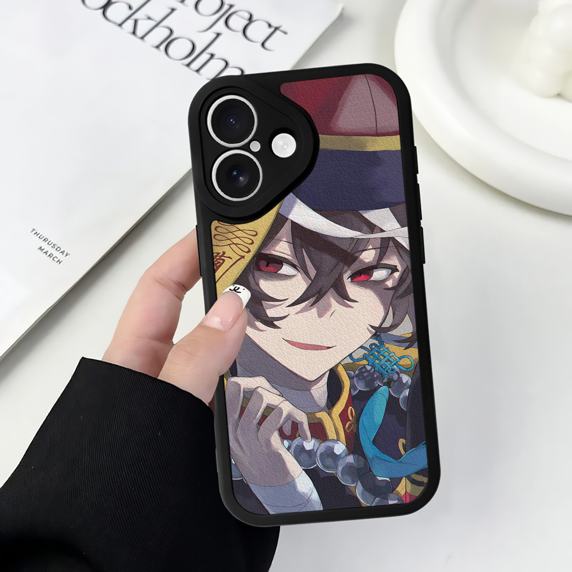 （画像用） 文豪ストレイドッグス Bungo Stray Dogs 【iPhone 16シリーズ対応】シリコンスマホケース（レザー調） 材質：シリコン